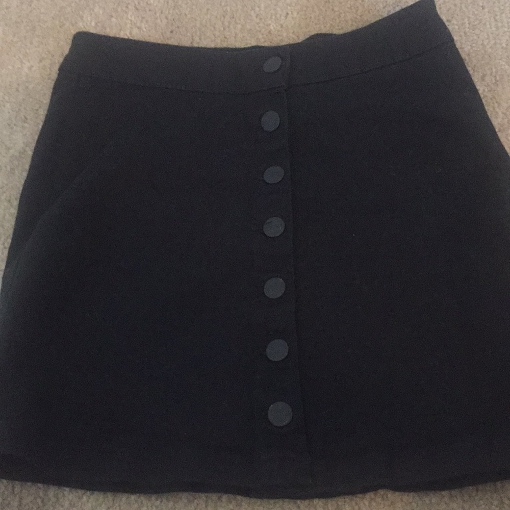 black denim skirt